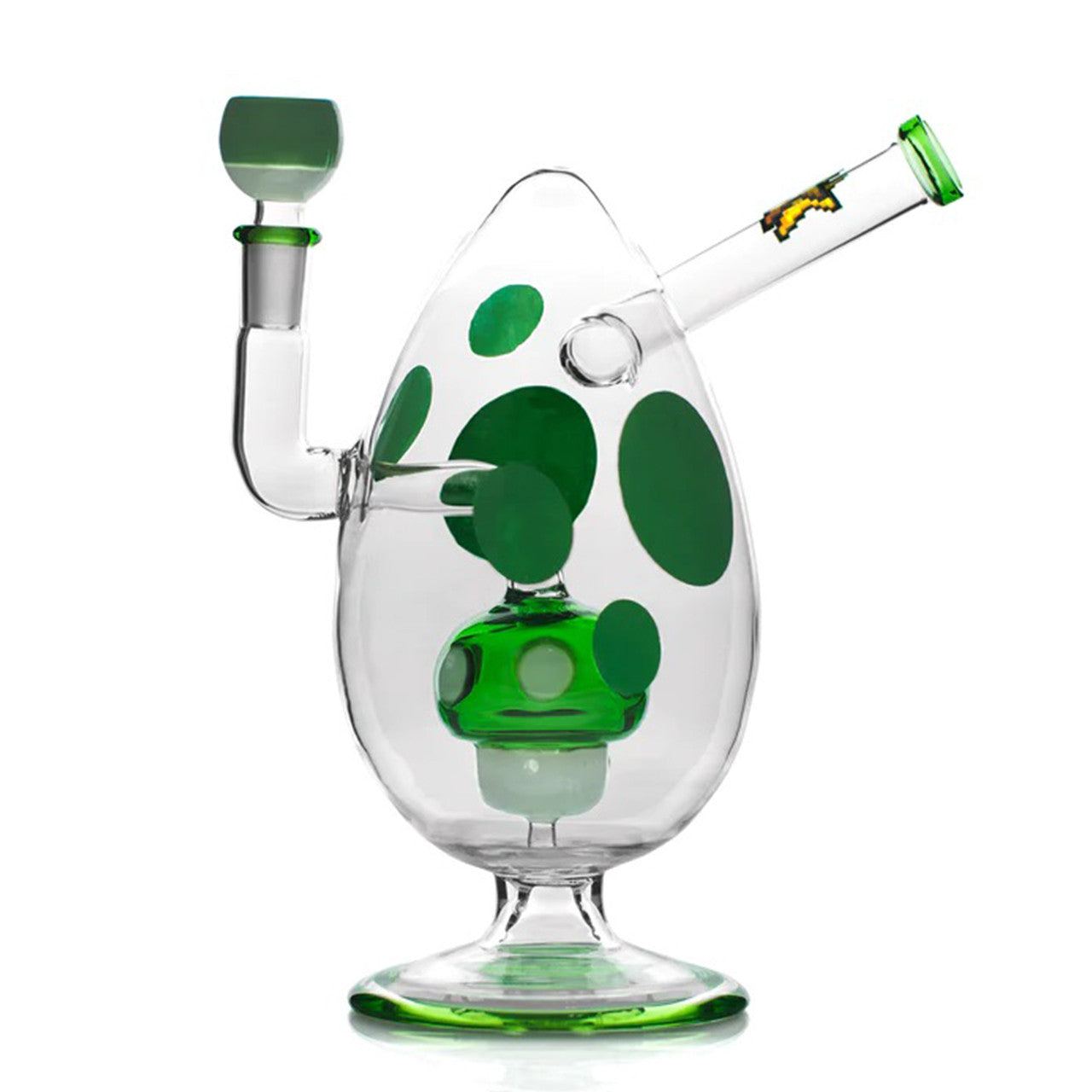 Hemper - XL Spotted Egg Water Pipe - Green - with 14M Bowl