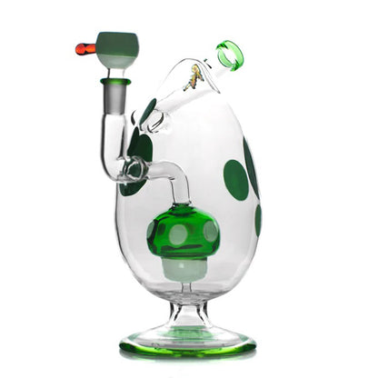 Hemper - XL Spotted Egg Water Pipe - Green - with 14M Bowl