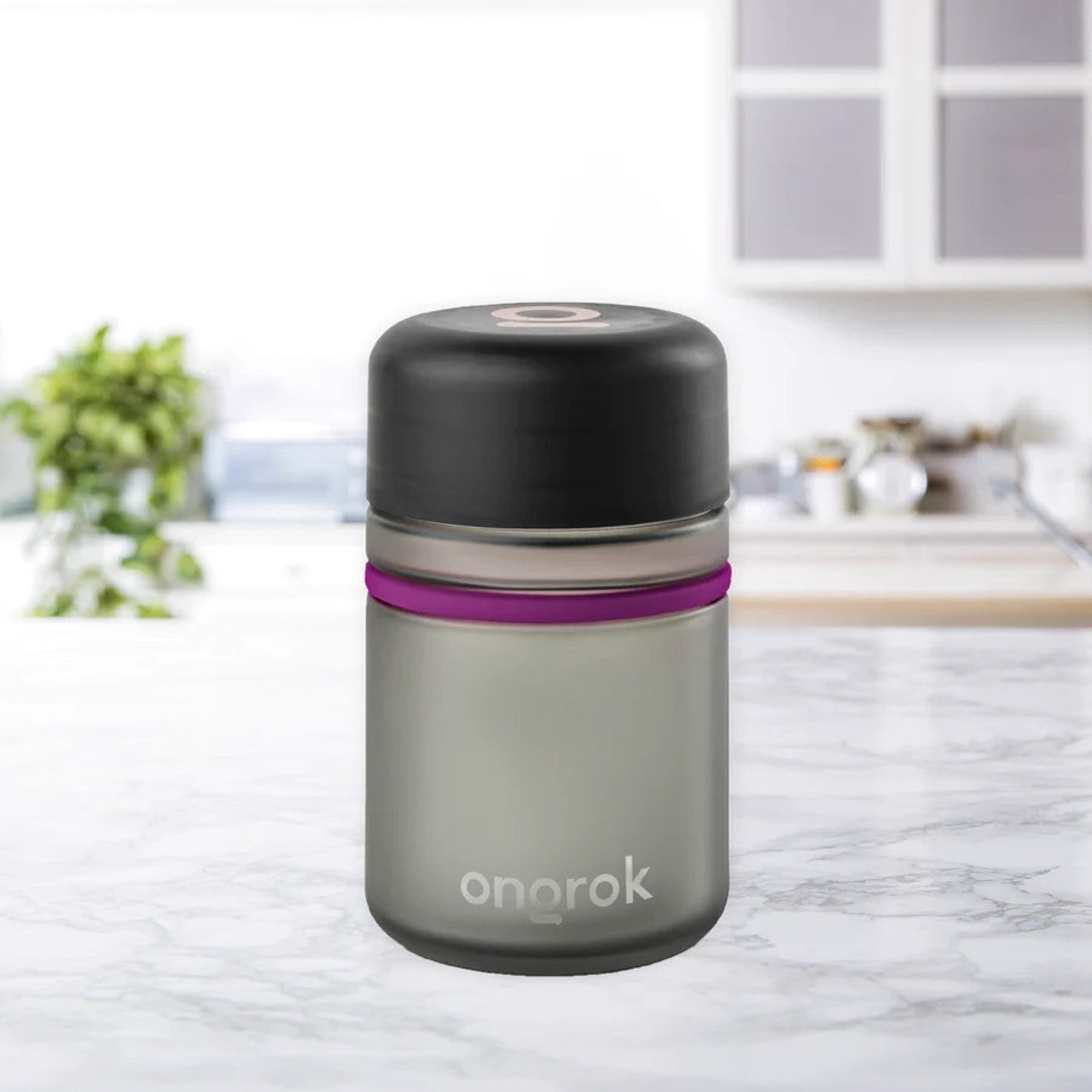 Ongrok - Child Resistant Jar 180ml - Frosted Grey - 3 Pack