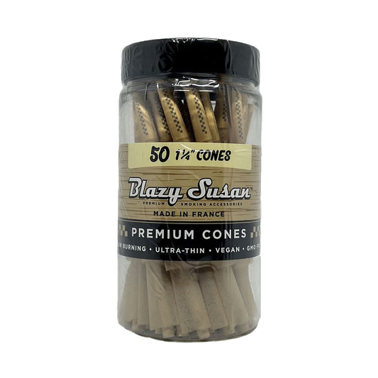 Blazy Susan® - Unbleached 1¼ Pre-Roll Cones - Jar of 50