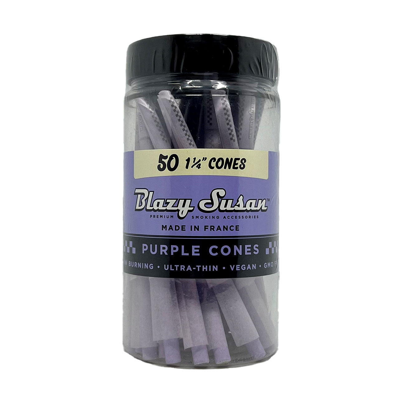 Blazy Susan® - Purple 1¼ Pre-Roll Cones - Jar of 50