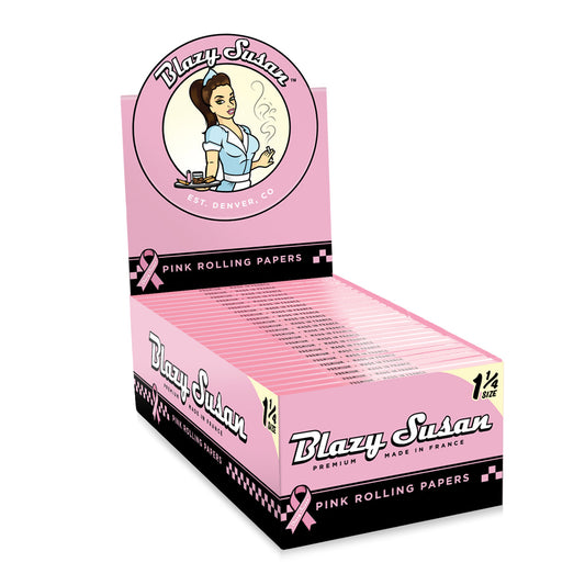 Blazy Susan® - Pink 1¼ Rolling Papers (50ct)- Display of 50