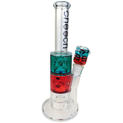 Cheech Glass - Two Tone Glycerin Water Pipe - with 14M Matching Bowl