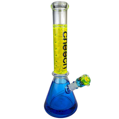 Cheech Glass - Full Double Glycerin Beaker Water Pipe - with 14M Bowl