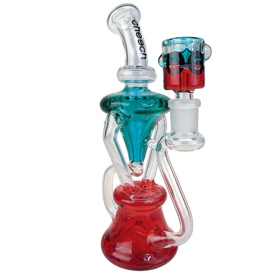 Cheech Glass - Double Color Glycerin Recycler Water Pipe - with 14M Bowl