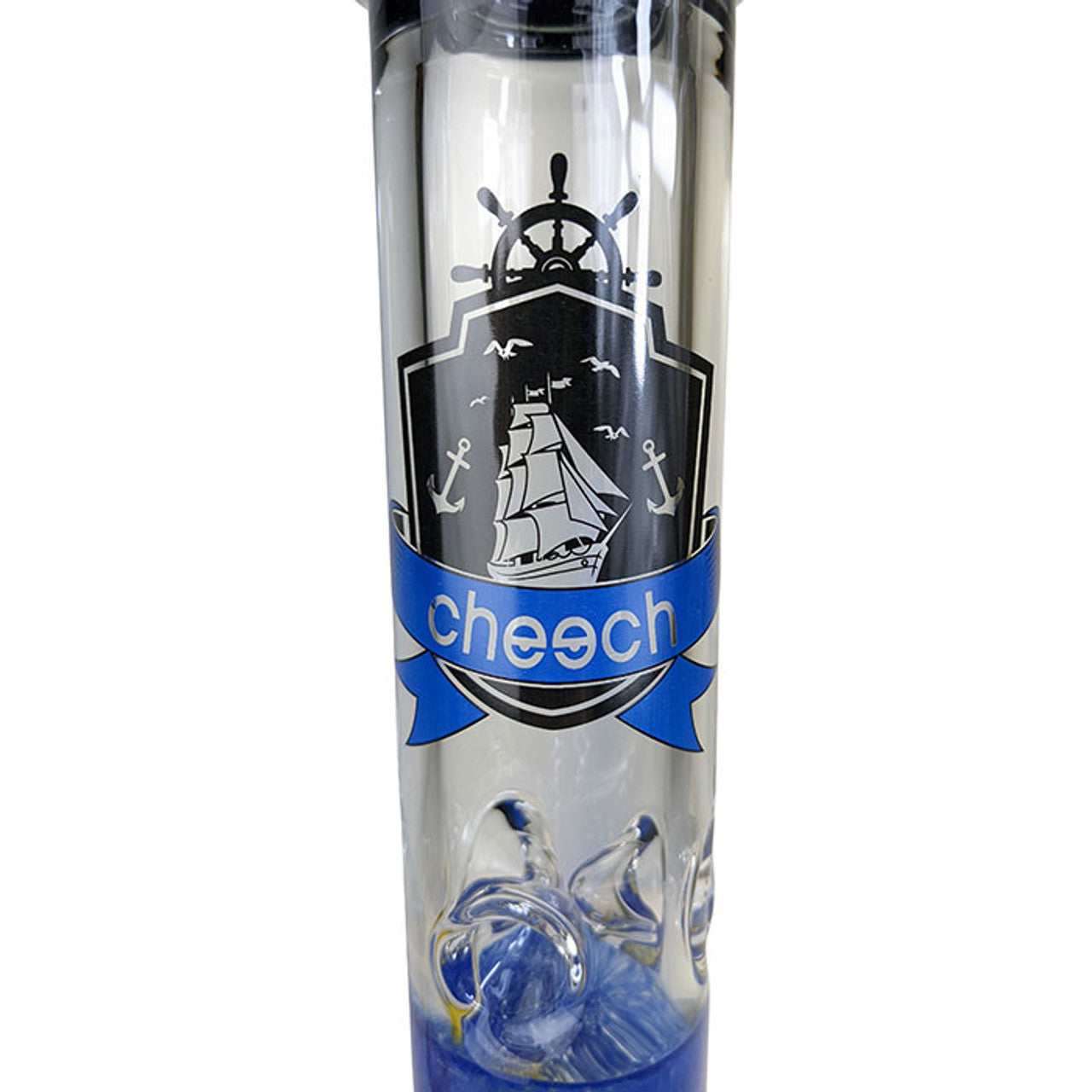 Cheech Glass - 14" Shark Attack Water Pipe - Blue - with 14M Fishy Bowl