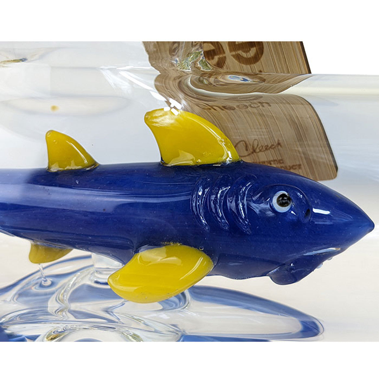 Cheech Glass - 14" Shark Attack Water Pipe - Blue - with 14M Fishy Bowl