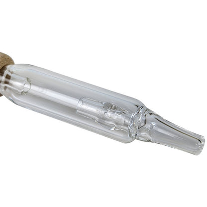 4.8" Wood Handle Glass Honey Straw Nectar Collector