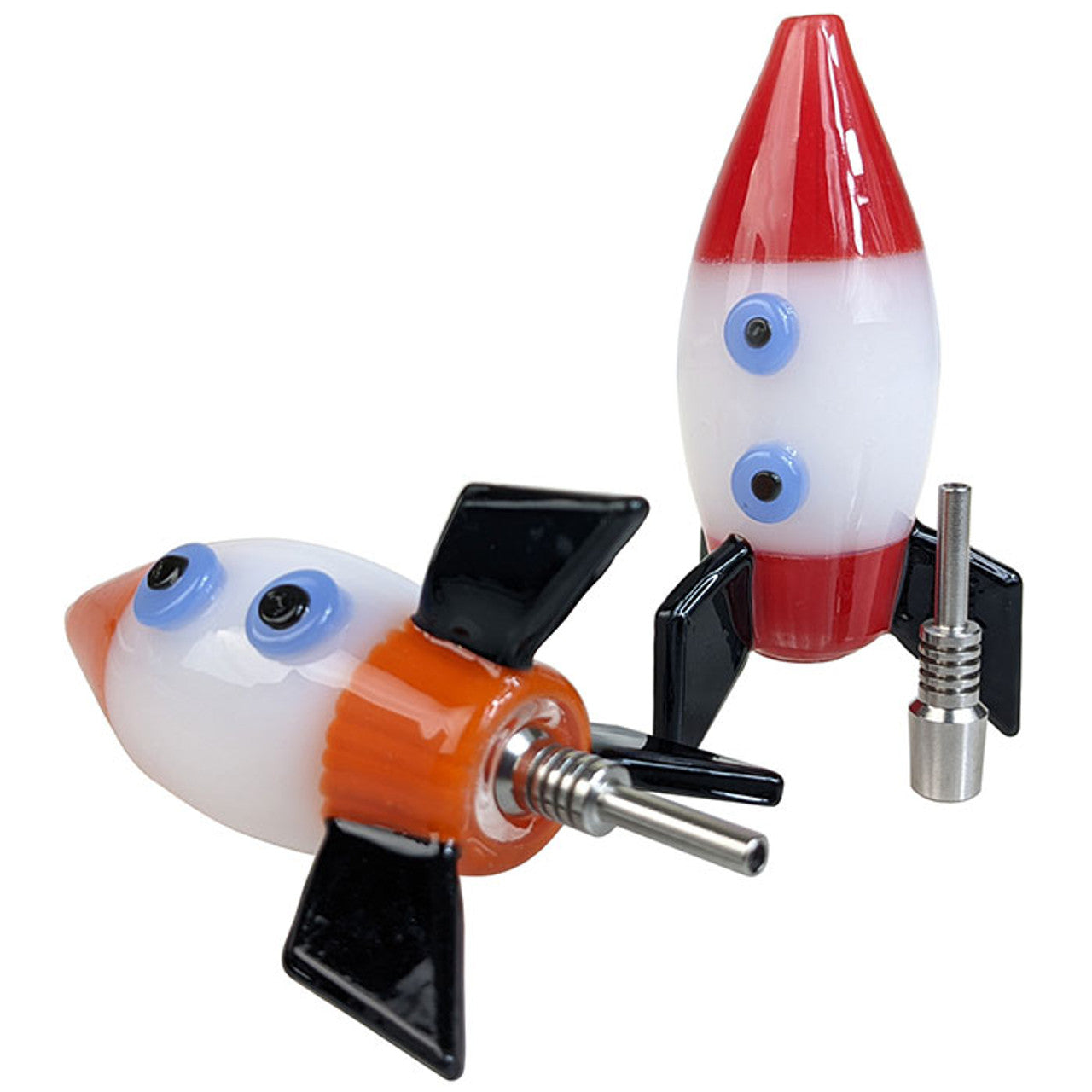 4" Rocket Ship Nectar Pipe - with 10mm Stainless Steel Tip