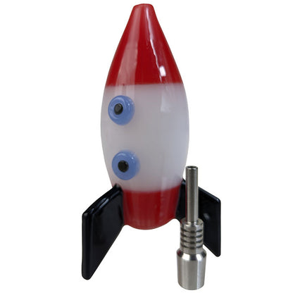 4" Rocket Ship Nectar Pipe - with 10mm Stainless Steel Tip