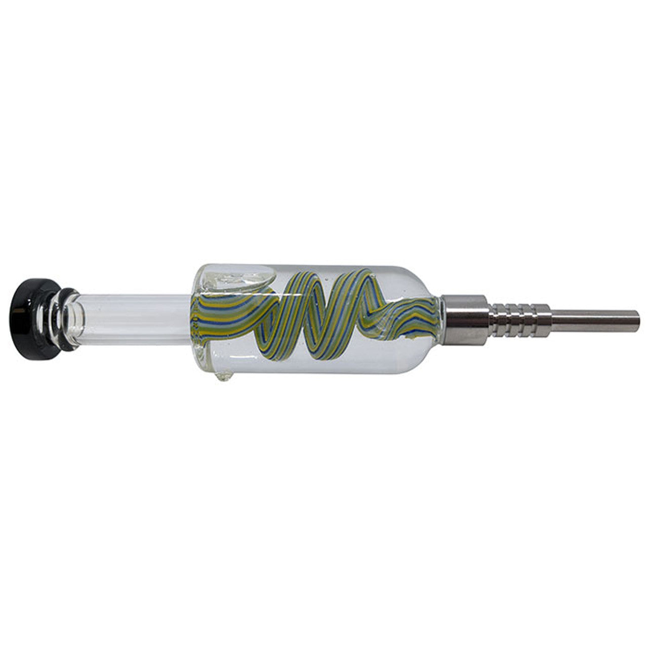 6.5" Glycerin Reversal Color Nectar Pipe with Threaded Stainless Steel Tip