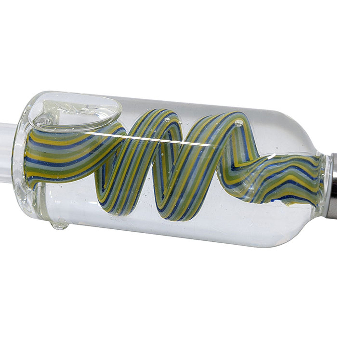 6.5" Glycerin Reversal Color Nectar Pipe with Threaded Stainless Steel Tip