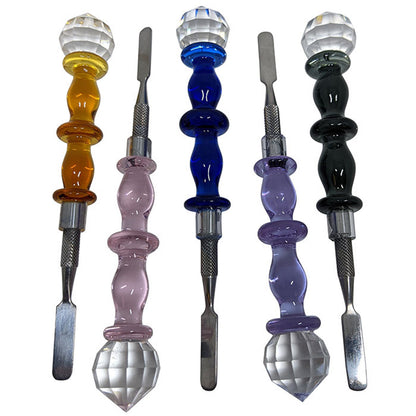 6.5" Stainless Steel Assorted Crystal Ball Dabber