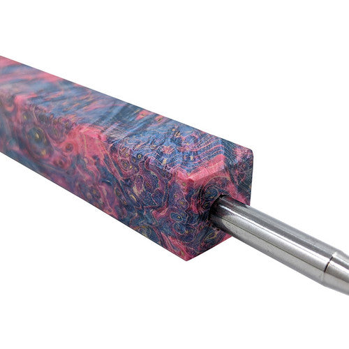 6" Full Stabwood Style Handle Stainless Steel Dabber - Single