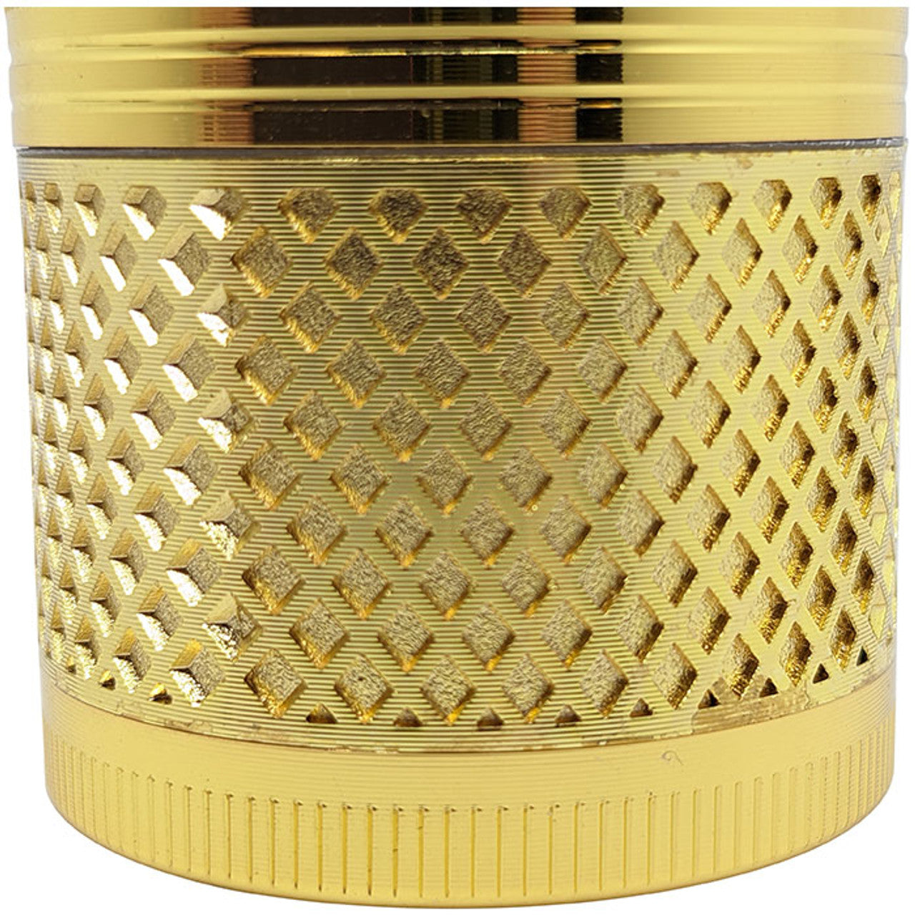 1.6" 4 Part Zinc Alloy Grid Grinder - Gold