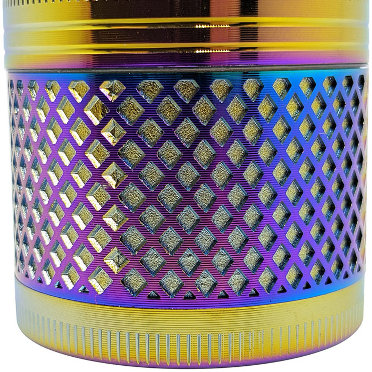 1.6" 4 Part Zinc Alloy Grid Grinder - Rainbow