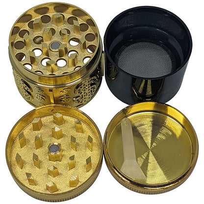 1.6" 4 Part Zinc Alloy USD Grinder - Gold