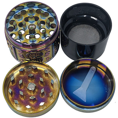 1.6" 4 Part Zinc Alloy USD Grinder - Rainbow