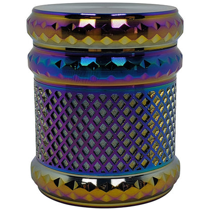 1.7" 4Part Zinc Alloy Gem Accent Grid Grinder - Rainbow