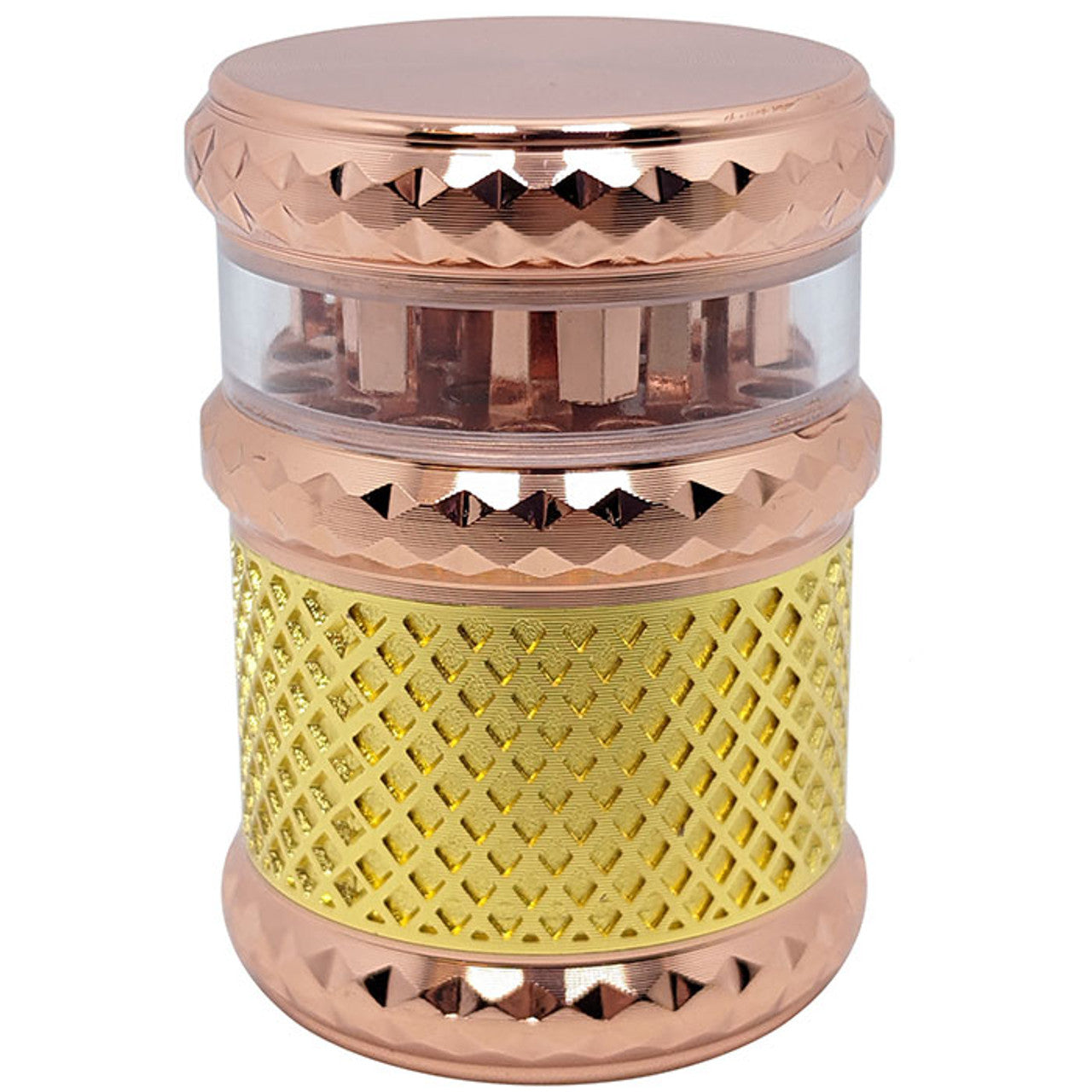 1.7" 4 Part Zinc Alloy Window Gem Accent Grid Grinder - Assorted