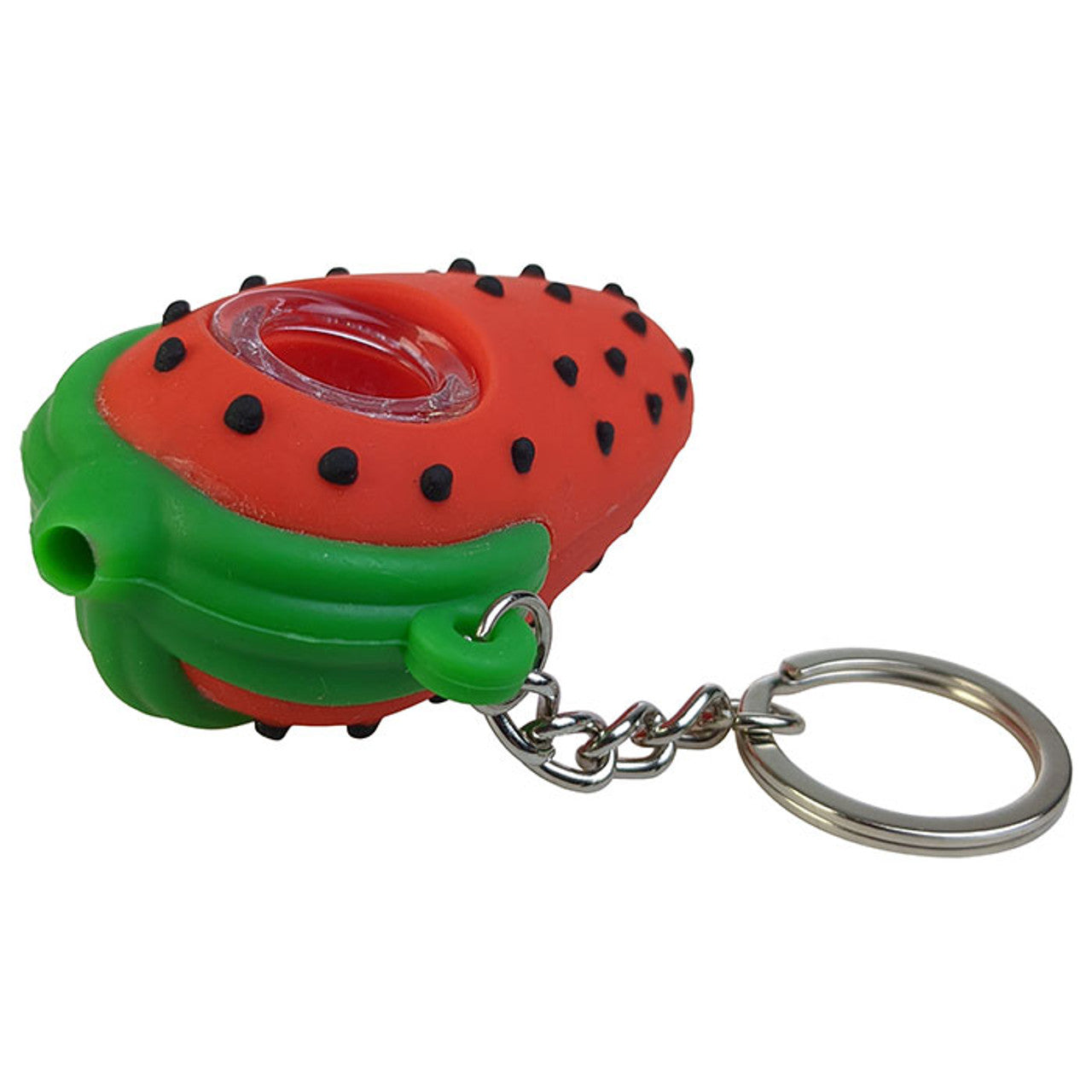 3" Silicone Strawberry Keychain Hand Pipe