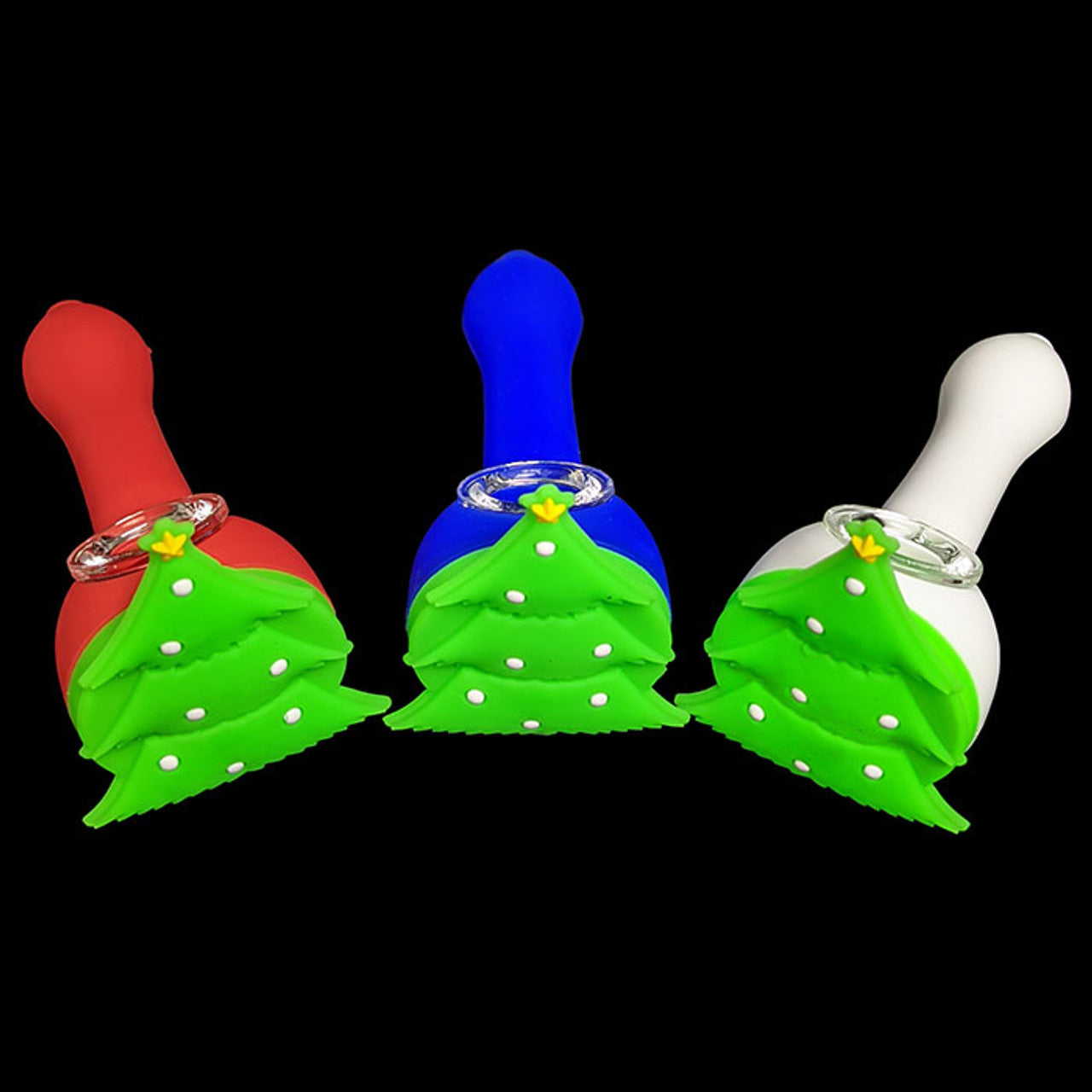 Silicone Xmas Tree Spoon Hand Pipe