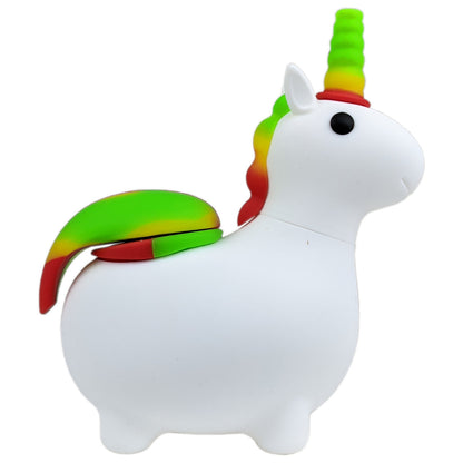 5" Silicone Unicorn Hand Pipe with Glass Bowl