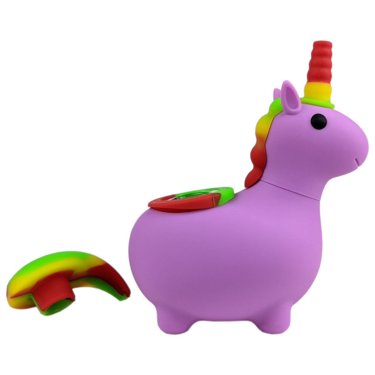 5" Silicone Unicorn Hand Pipe with Glass Bowl