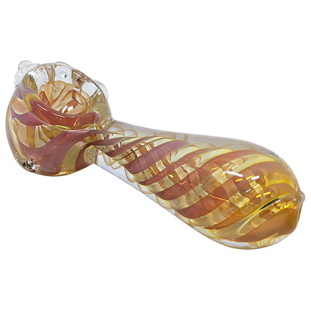 3" Fumed Swirl Work Spoon Hand Pipe