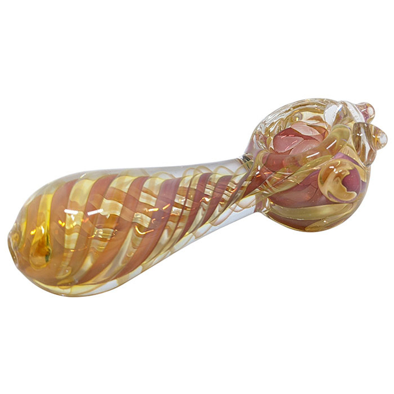 3" Fumed Swirl Work Spoon Hand Pipe