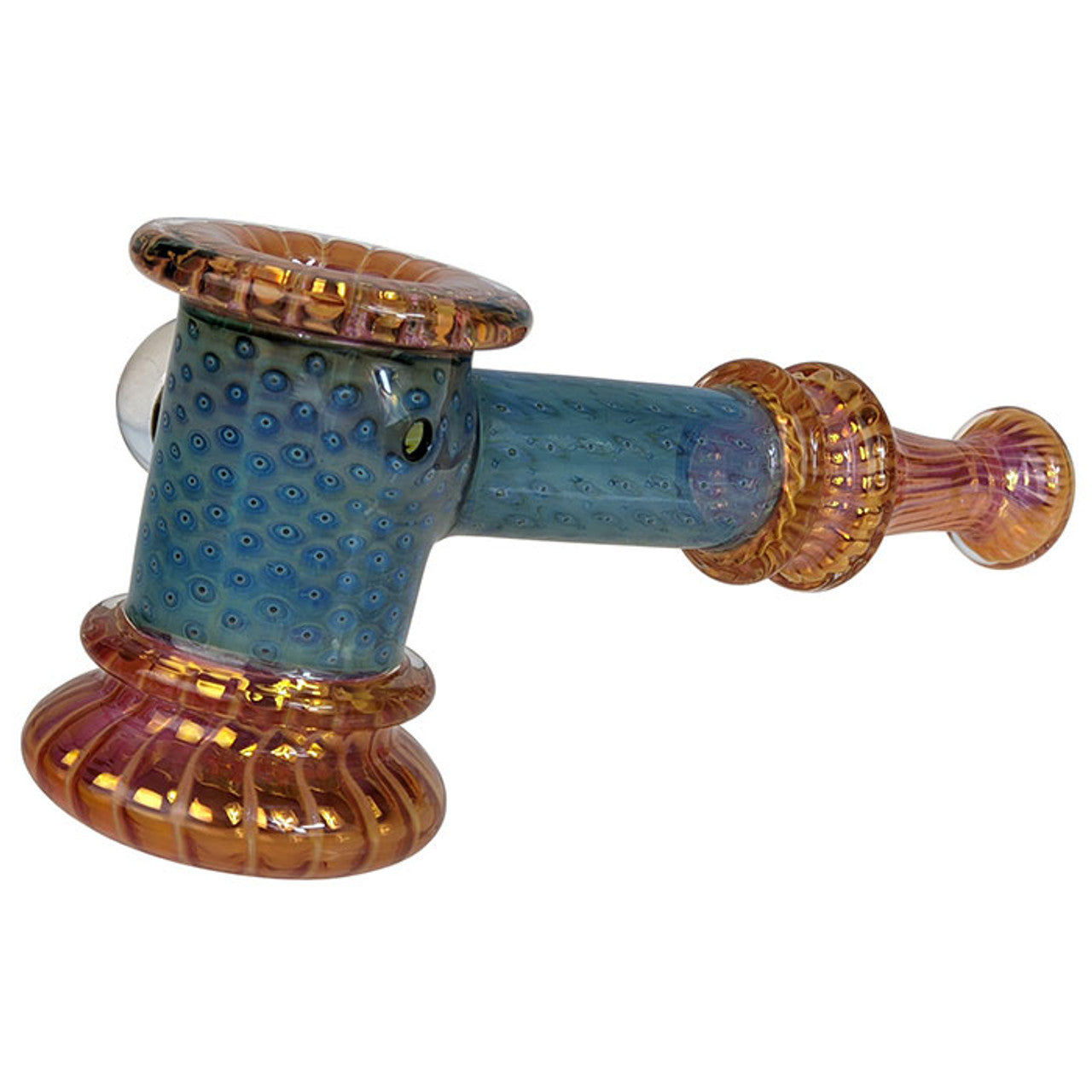 5.7" High Grade Fumed Dicro Hammer Bubbler Hand Pipe