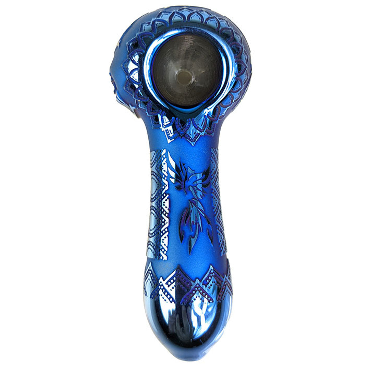 4" Sand Blasted Electro Plated Spoon Hand Pipe