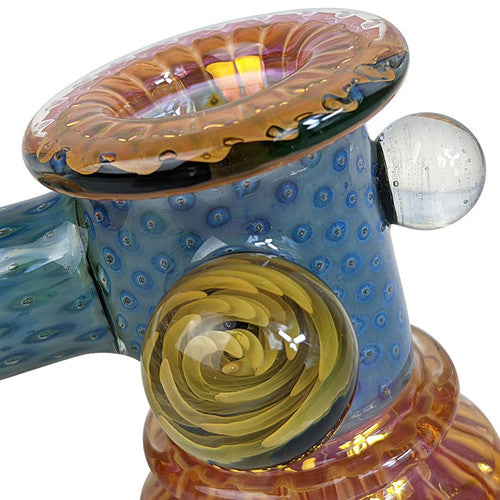 5.7" High Grade Fumed Water Trap Dicro Hammer Bubbler Hand Pipe