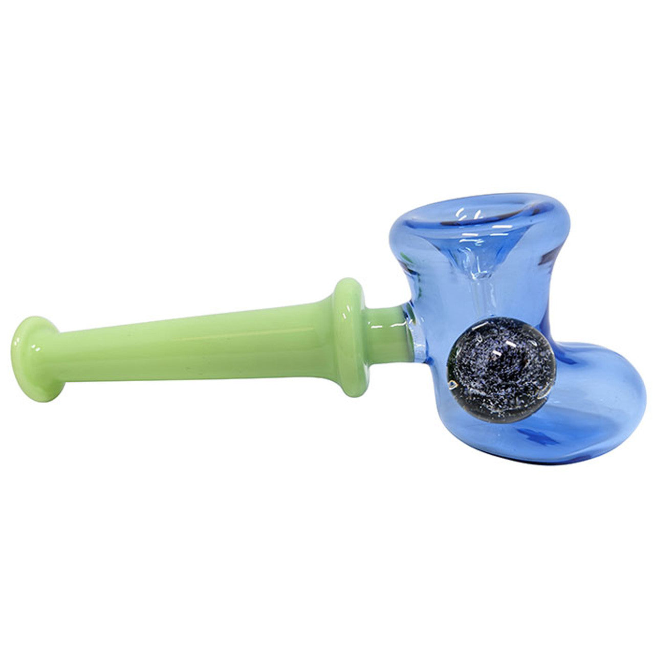 6.5" Dual Color Boot Chamber Hammer Bubbler Hand Pipe