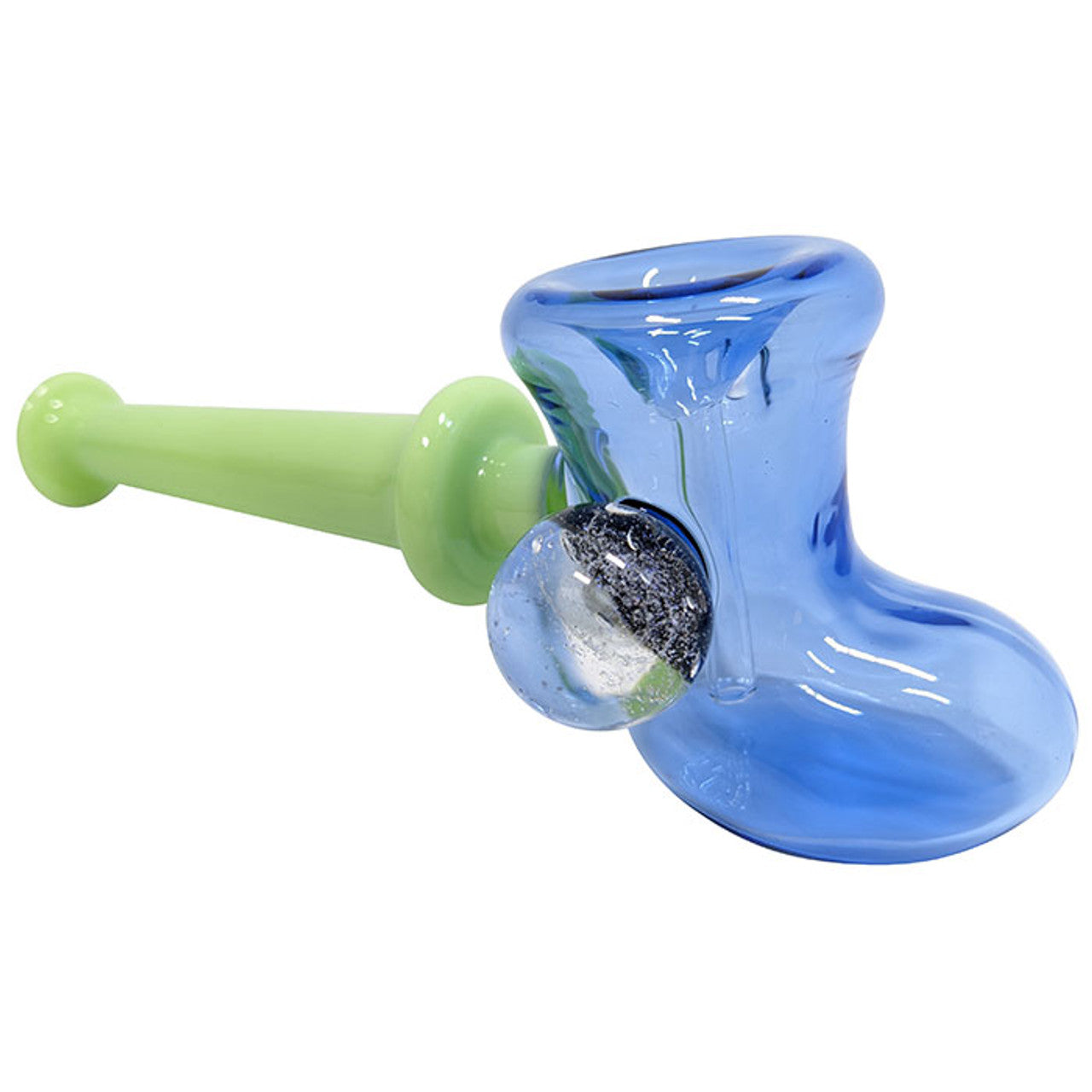 6.5" Dual Color Boot Chamber Hammer Bubbler Hand Pipe