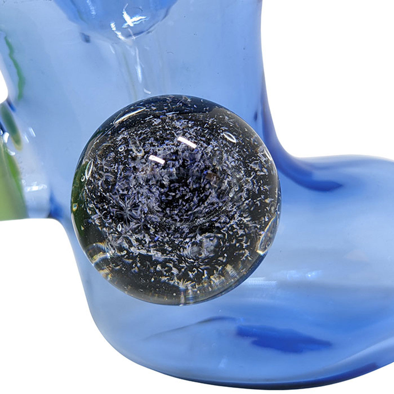 6.5" Dual Color Boot Chamber Hammer Bubbler Hand Pipe