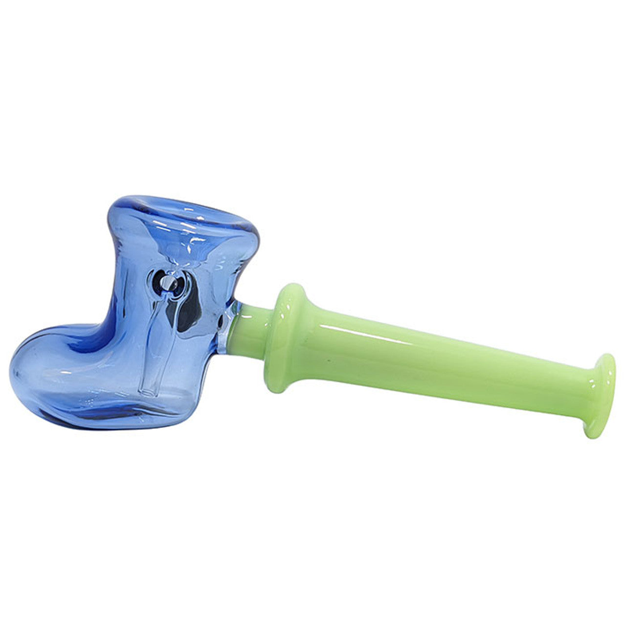 6.5" Dual Color Boot Chamber Hammer Bubbler Hand Pipe