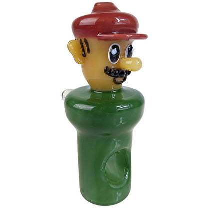 4" Green Pipe Man Novelty Hand Pipe