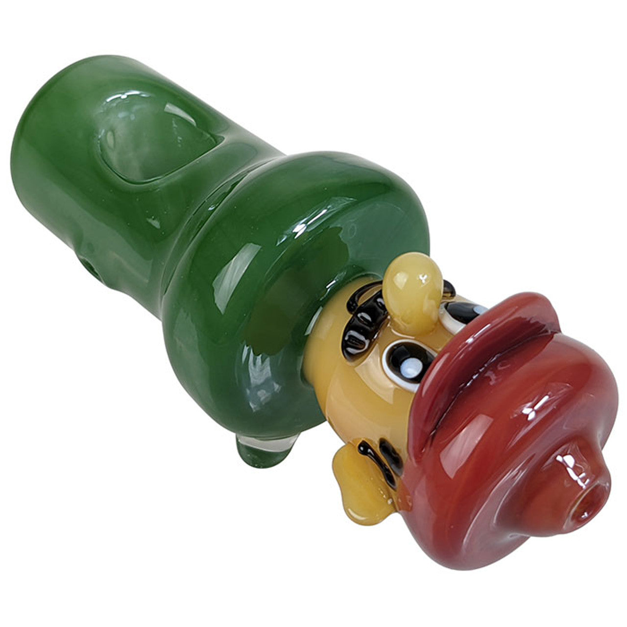 4" Green Pipe Man Novelty Hand Pipe