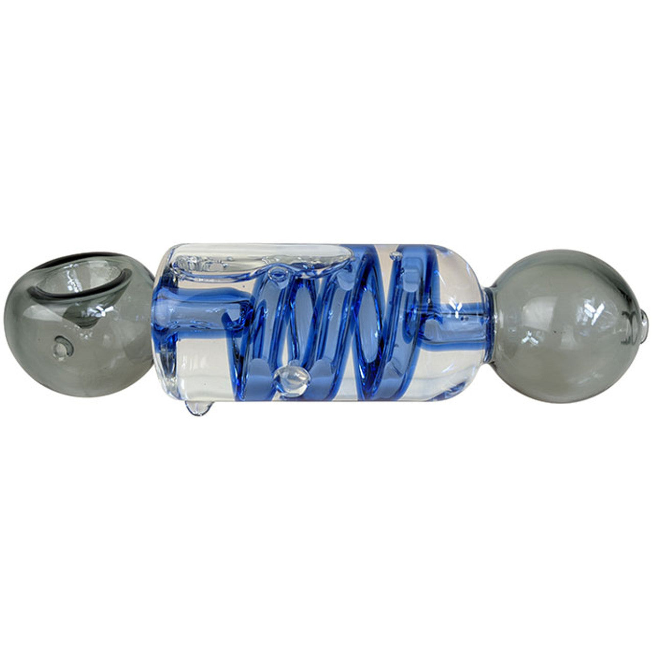 6" Glycerin Color Coil Spoon Hand Pipe