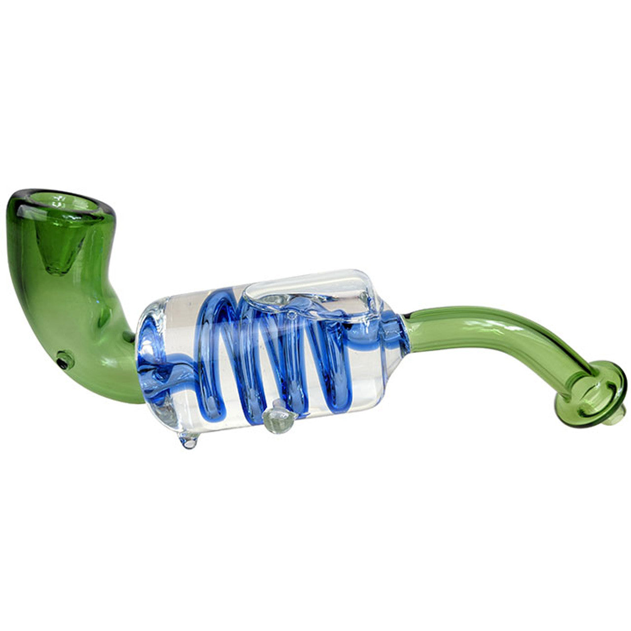 6.5" Glycerin Color Coil Sherlock Hand Pipe