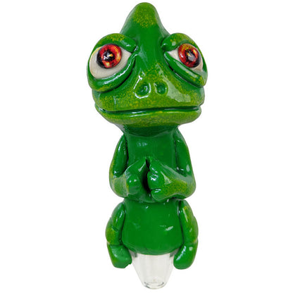 4.5" Clay Gecko Hand Pipe