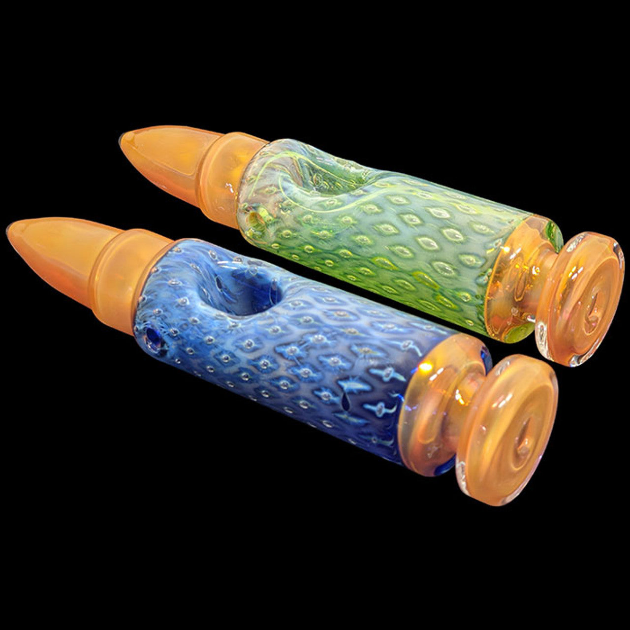 4.6" Gold Fumed Bubble Trap Bullet Hand Pipe