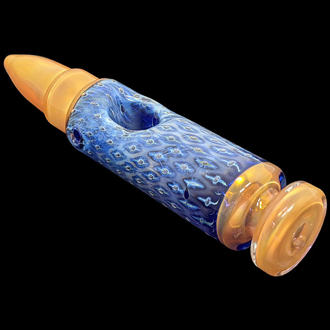 4.6" Gold Fumed Bubble Trap Bullet Hand Pipe