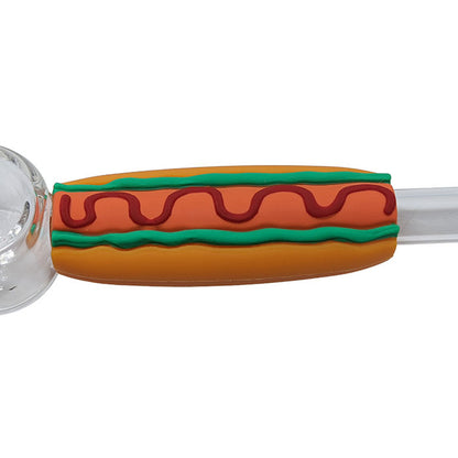 4" Silicone Hot Dog Hand Pipe