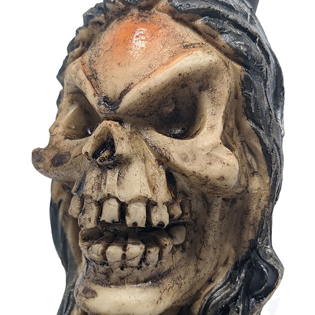 Resin Angry Dread Skull Hand Pipe