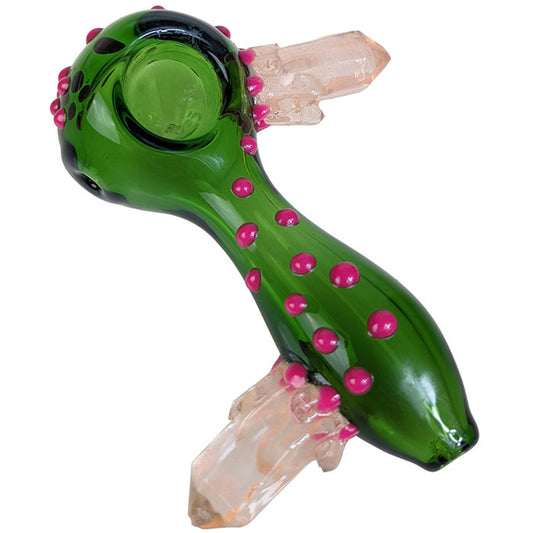 4" Crystal Cluster Spoon Hand Pipe