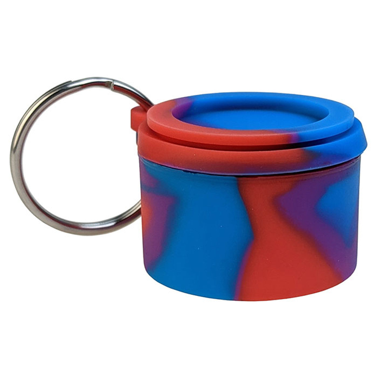 Silicone Storage 90mm - Mixed Color Jar Keychain - 5 Pack