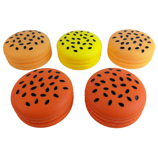 Silicone Assorted Color Hamburger Storage 80mm - 5 Pack