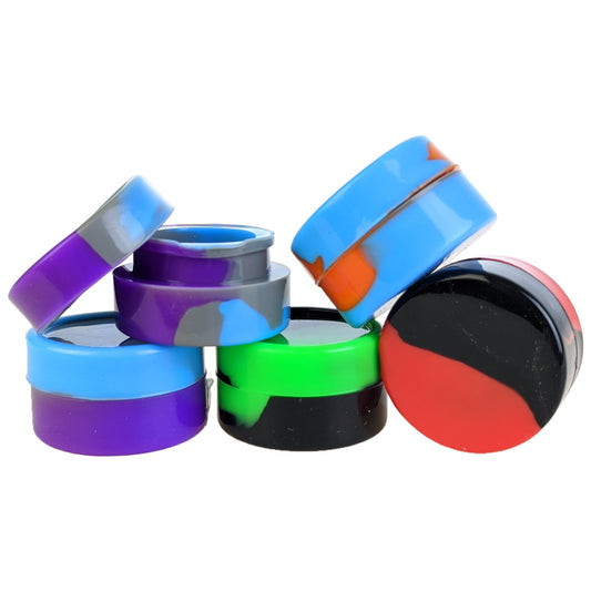 Mixed Color Jar Silicone Storage Container 32mm - 5 Pack